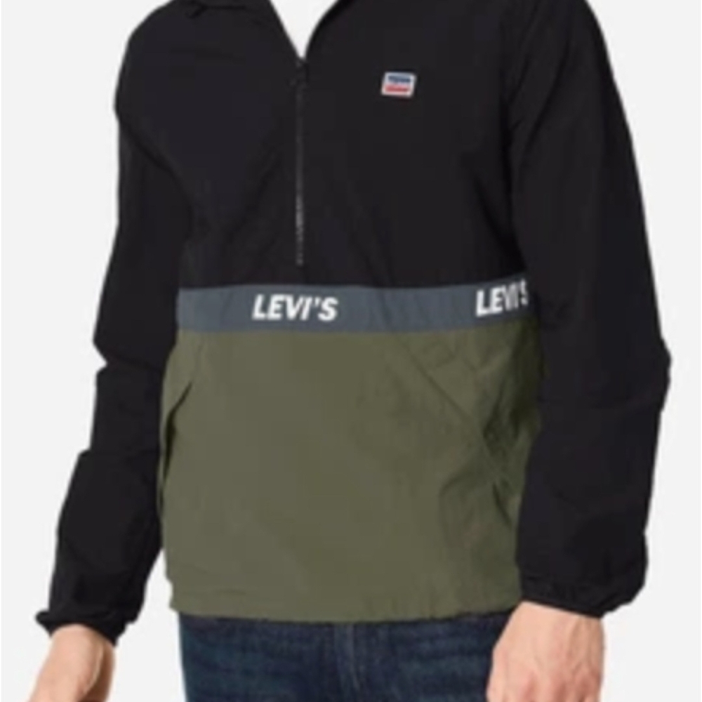 Men's Levi's Strauss & Co 1/2 Zip Pullover Windbreaker, Size S, Lightweight